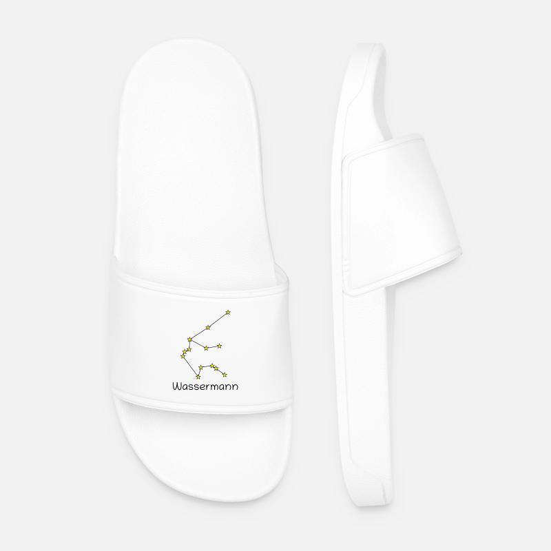 Sternzeichen Wassermann - Männer Badelatschen - Weiß