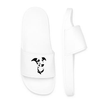 Tête de whippet - Claquettes Homme - blanc - Devant