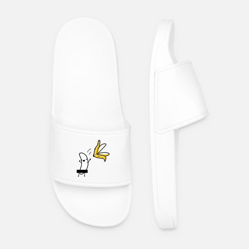 Striptease banana - Men’s Pool Sliders - white