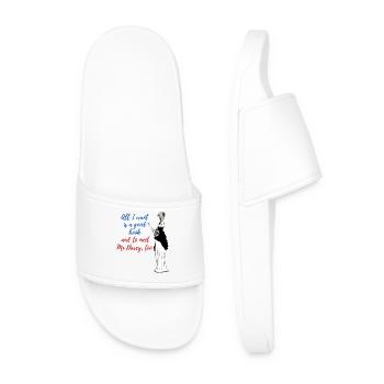 A good book and Mr Darcy - Men’s Pool Sliders - white - Front