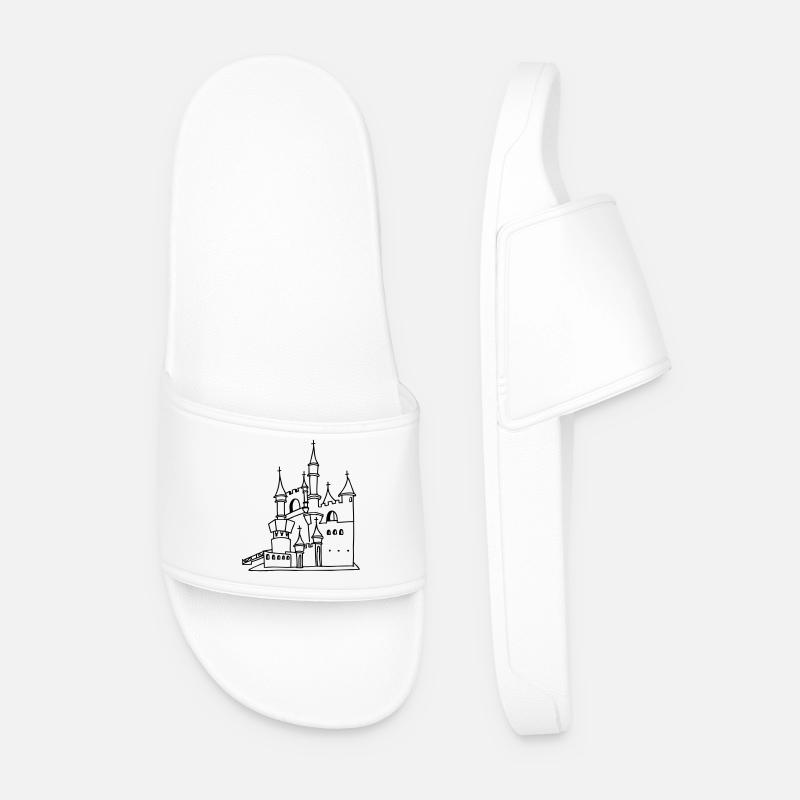 Schloss - Männer Badelatschen - Weiß