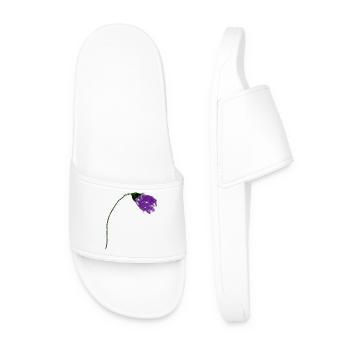 Fleur de violette à surface abstraite - Claquettes Homme - blanc - Devant