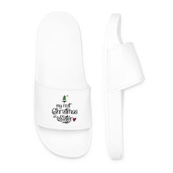 Mon premier Noël en tant que sœur - Claquettes Homme - blanc - Devant