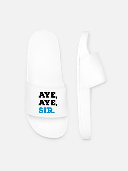 Aye Aye Sir - Men’s Pool Sliders - white