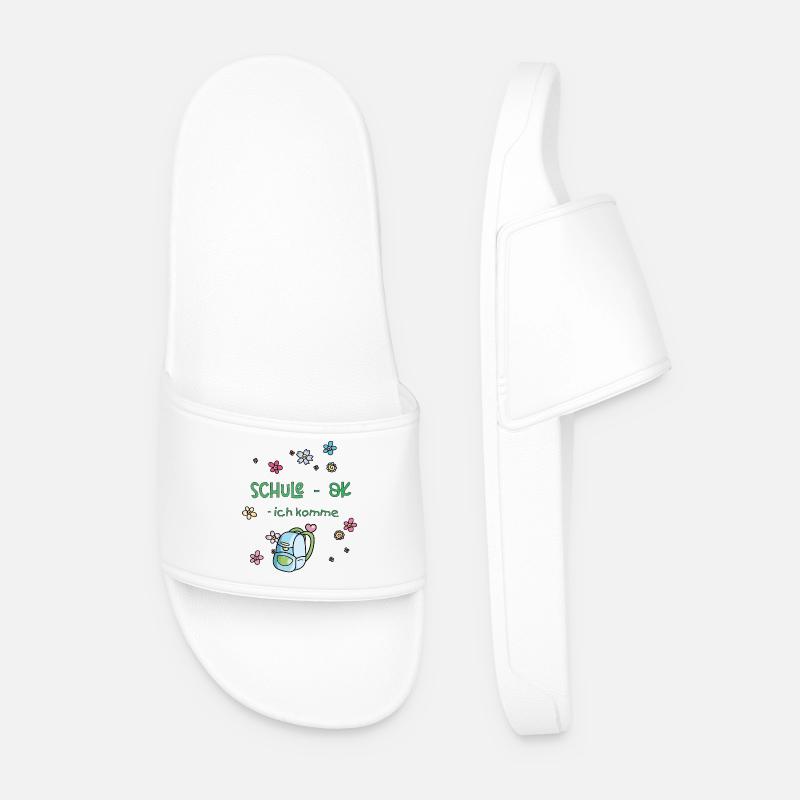 Schule, Einschulung - Männer Badelatschen - Weiß