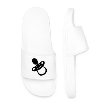 Logo bébé trayon - Claquettes Homme - blanc - Devant
