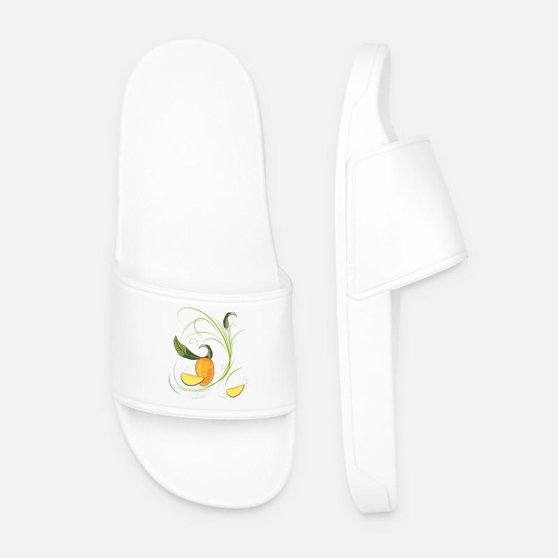 Mango, fruit - Men’s Pool Sliders - white