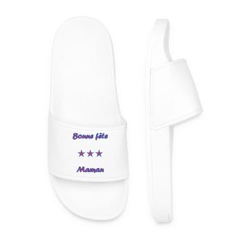 FÊTE DES MÈRES. BONNE FÊTE MAMAN. MAMAN. JE T'AIME - Claquettes Homme - blanc - Devant