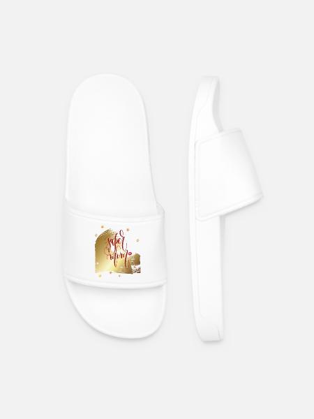 super mom, mother's day - Men’s Pool Sliders - white