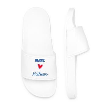 MERCI. MERCI MAÎTRESSE. CADEAU MAÎTRESSE. VACANCES - Claquettes Homme - blanc - Devant