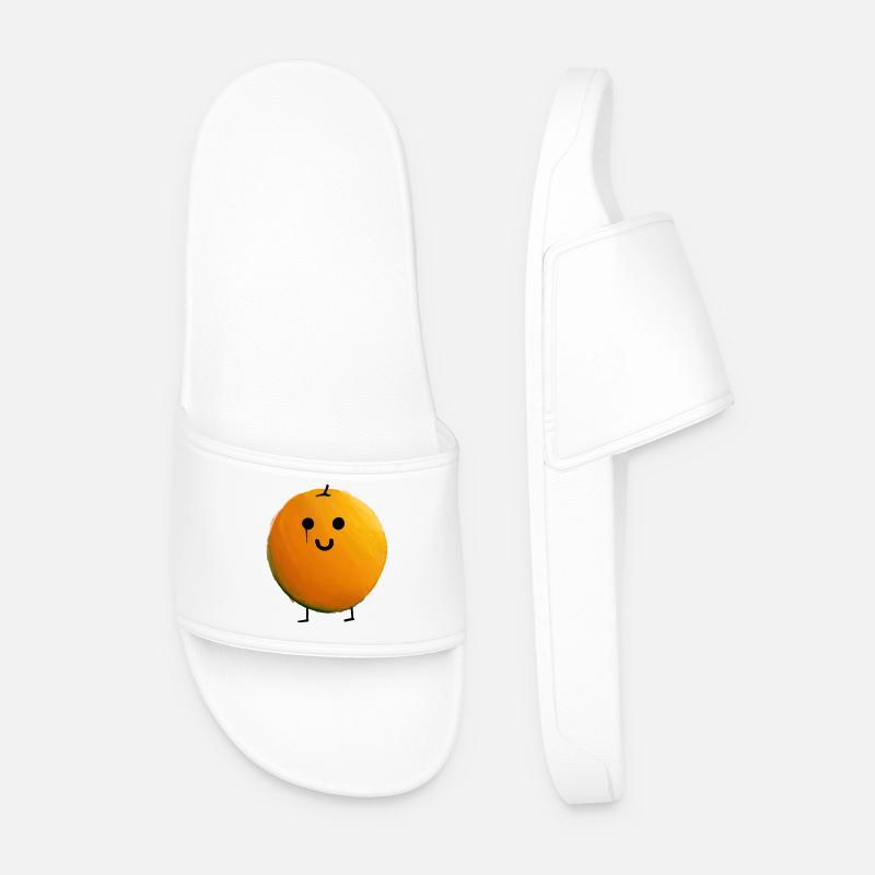 Orange - Männer Badelatschen - Weiß