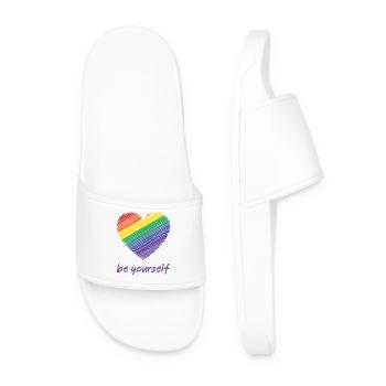 Pride Month LGBTQ - Sei du selbst - Männer Badelatschen - Weiß - Vorne