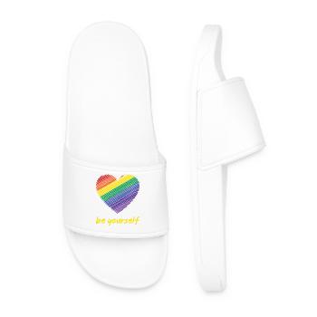 Pride Month LGBTQ - Sei du selbst - Männer Badelatschen - Weiß - Vorne