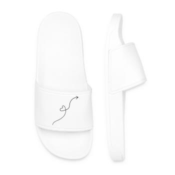 Heart Arrow - Men’s Pool Sliders - white - Front