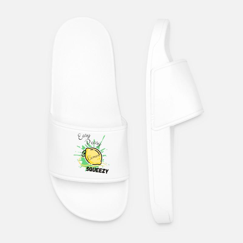 Zitrone Easy Peasy Lemon Squeezy - Men’s Pool Sliders - white