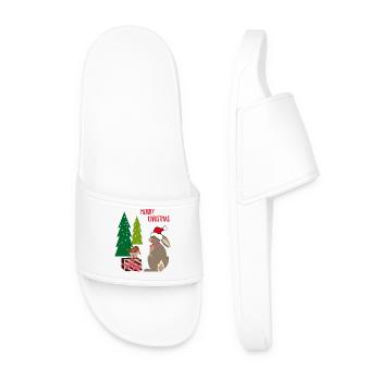 Merry Christmas - Men’s Pool Sliders - white - Front