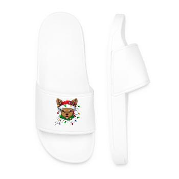 chihuahua christmas -Weihnachten Hunde Geschenk - Männer Badelatschen - Weiß - Vorne