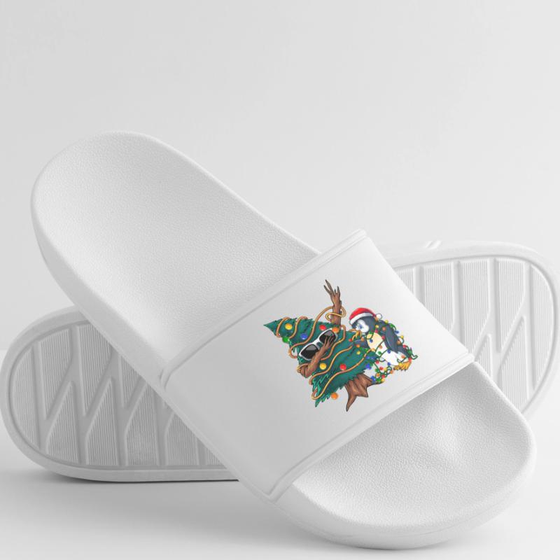 Dapping Tannenbaum -Dapping Weihnachtspullover Männer Badelatschen