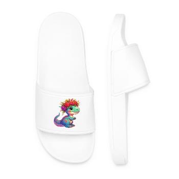 Dinosaur - Men’s Pool Sliders - white - Front