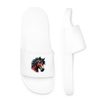 Cheval - Claquettes Homme - blanc - Devant