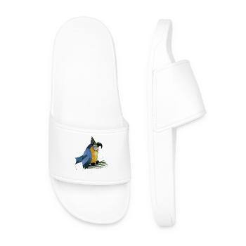 Happy Birthday Little Parrot - Men’s Pool Sliders - white - Front