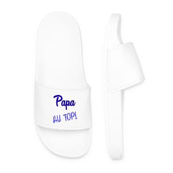 BONNE FÊTE PAPA. PAPA. FÊTE DES PÈRES - Claquettes Homme - blanc - Devant