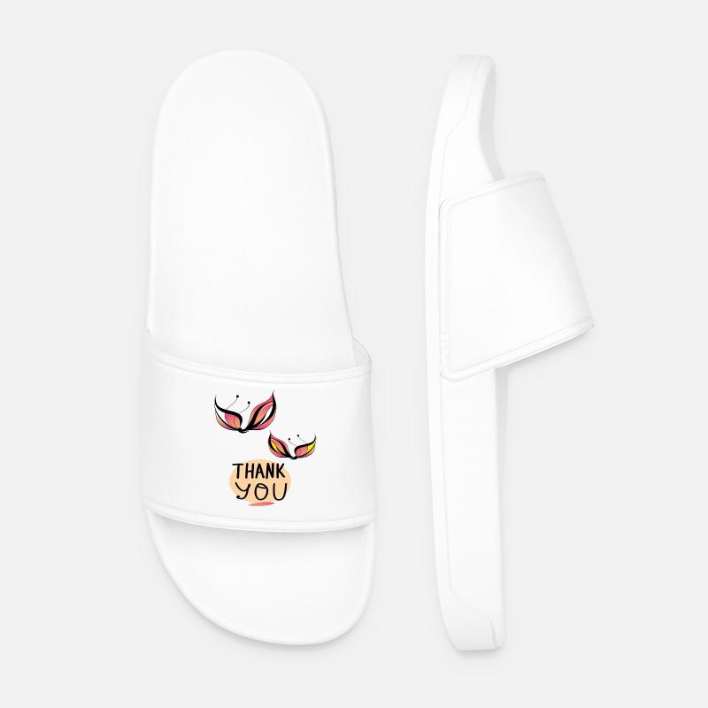 Thank You - Männer Badelatschen - Weiß