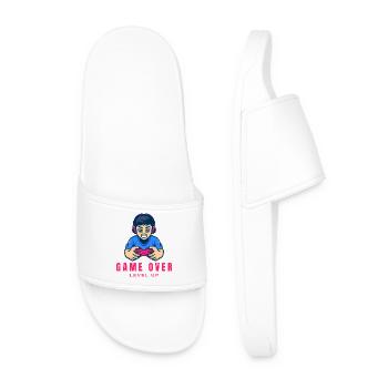 Cartoon Game Over - Männer Badelatschen - Weiß - Vorne