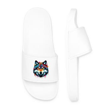 Wolf - Men’s Pool Sliders - white - Front