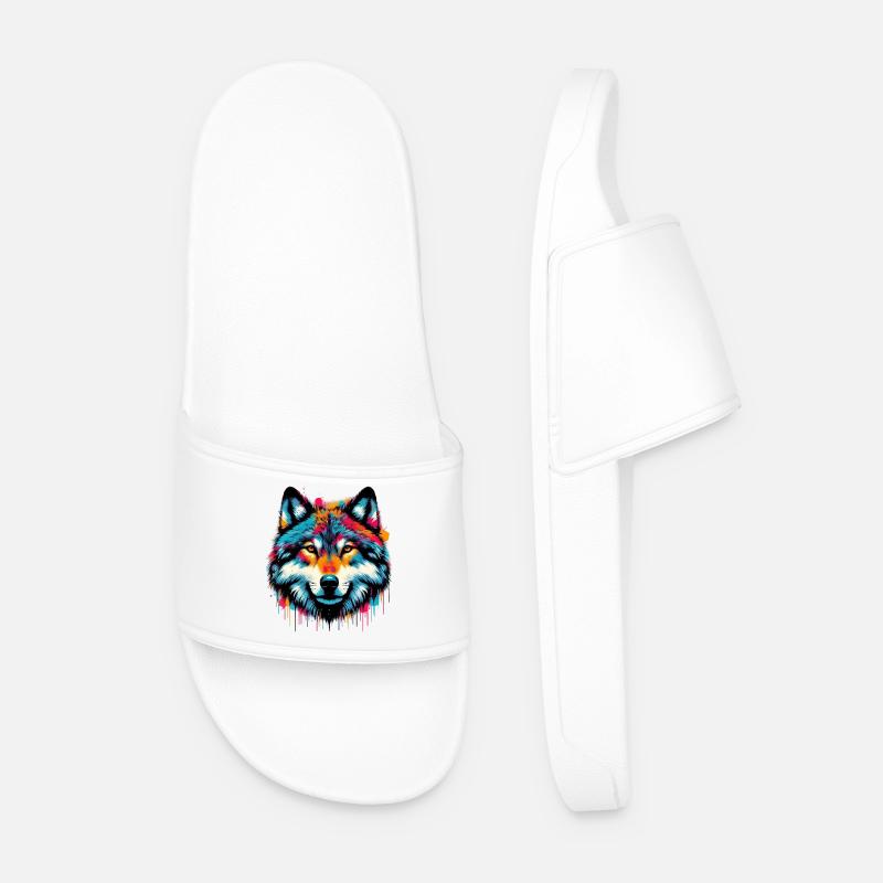 Wolf - Men’s Pool Sliders - white