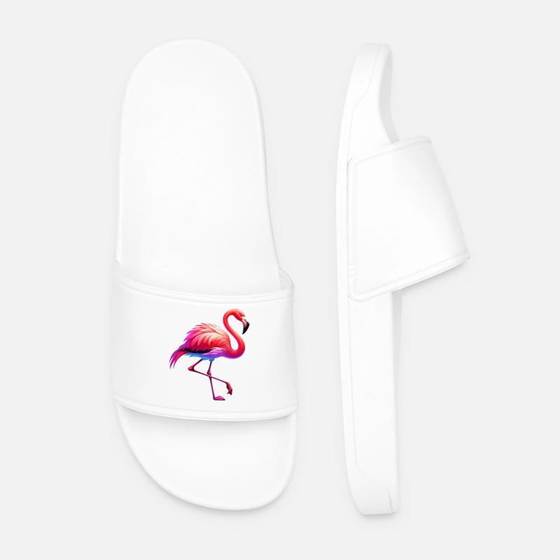 Flamingo - Men’s Pool Sliders - white