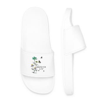 Herb Fairy, Bee, Ant - Men’s Pool Sliders - white - Front