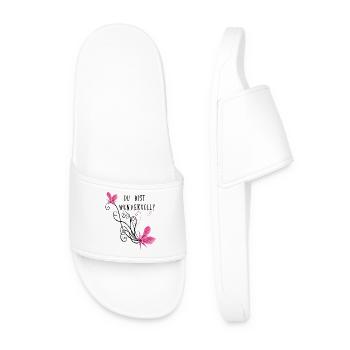 Tu es merveilleux, vrille de fleur - Claquettes Homme - blanc - Devant