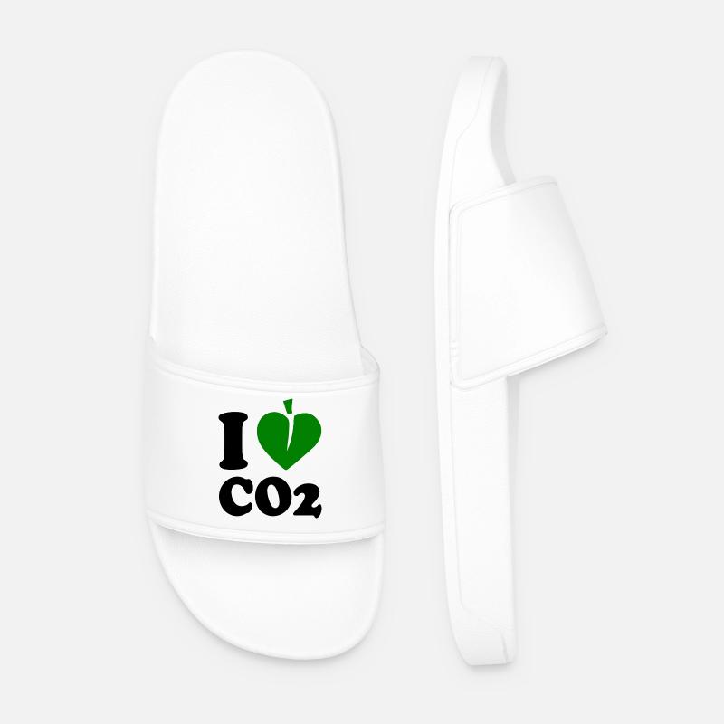 I love co2 - Männer Badelatschen - Weiß