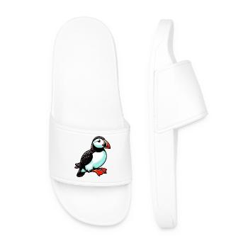 Puffin - Men’s Pool Sliders - white - Front