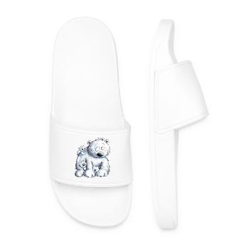 Ours polaire avec ours polaire Bébé I Ours polaire - Claquettes Homme - blanc - Devant