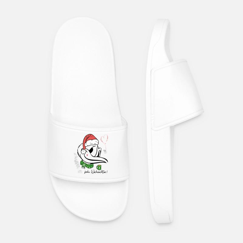 Frohe Weihnachten - Männer Badelatschen - Weiß