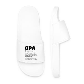 Opa Definition - Männer Badelatschen - Weiß - Vorne