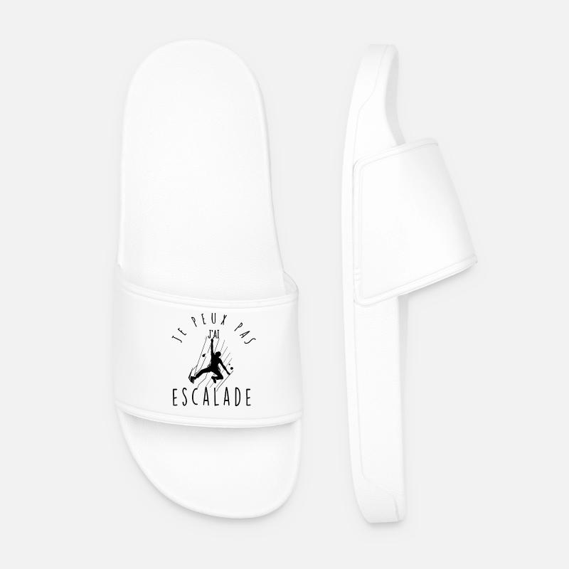 I can't, I climbed. - Men’s Pool Sliders - white