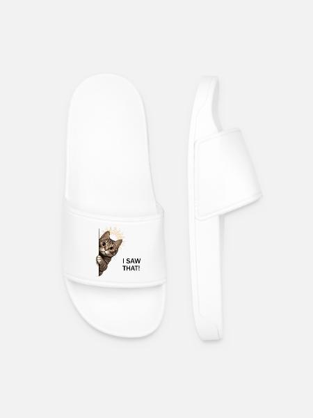 J’ai vu ce chat - Claquettes Homme - blanc