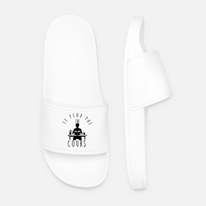 I can't, I have classes. - Men’s Pool Sliders - white