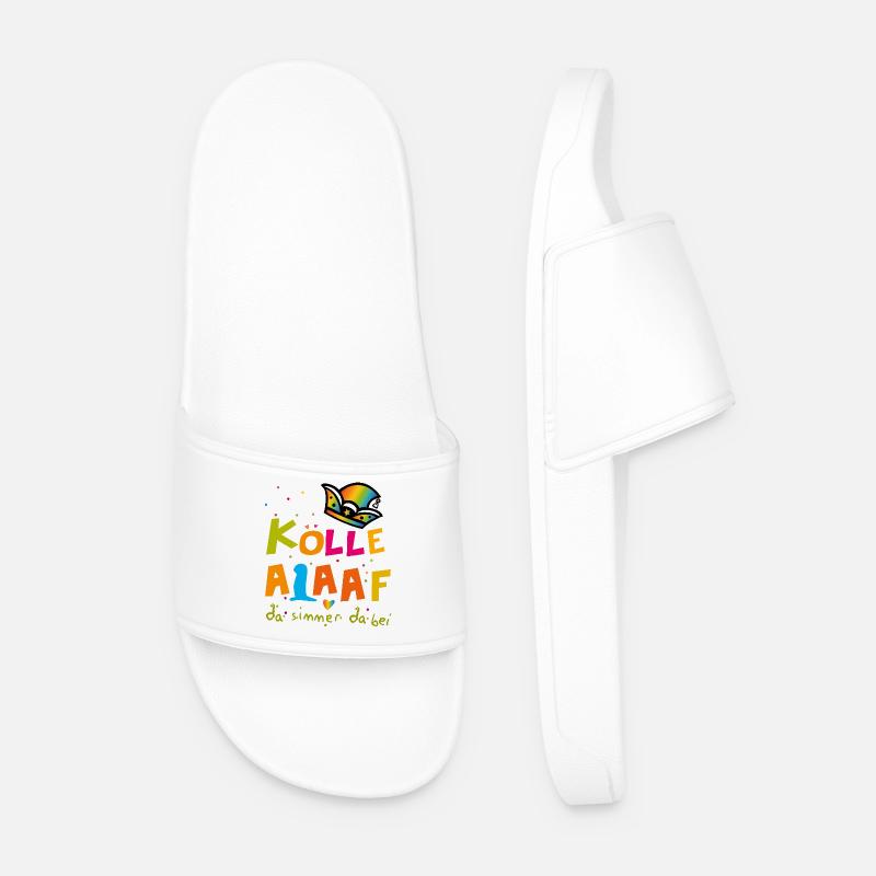 Karneval Alaaf - Männer Badelatschen - Weiß