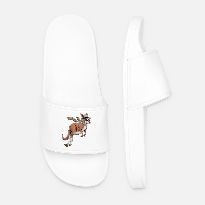 Stylish Kangaroo - Männer Badelatschen - Weiß