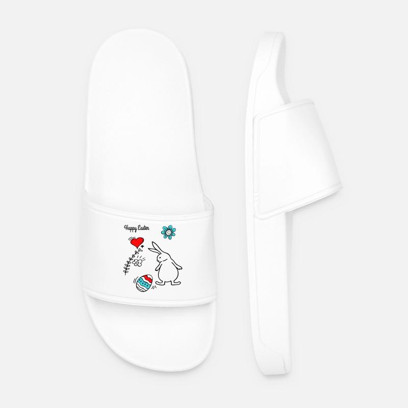Happy Easter - Men’s Pool Sliders - white
