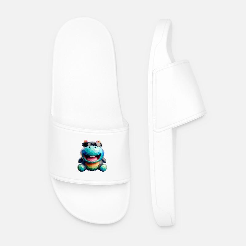 Nilpferd-Spaß - Männer Badelatschen - Weiß