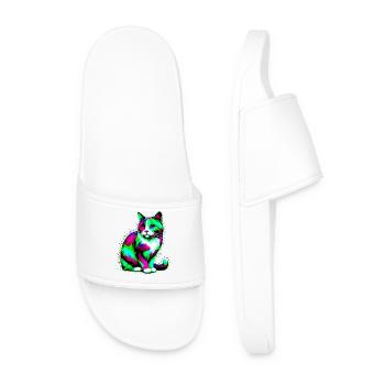 Cat - Men’s Pool Sliders - white - Front