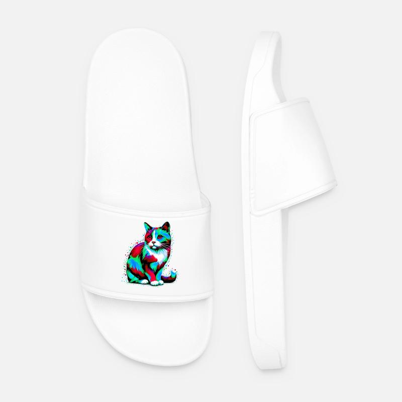 Cat - Men’s Pool Sliders - white