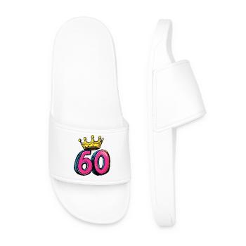 Couronne à 60 chiffres - Claquettes Homme - blanc - Devant