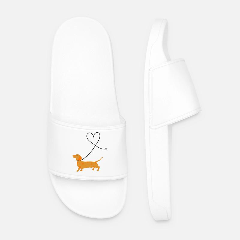 Dackel - Männer Badelatschen - Weiß