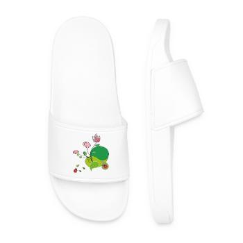 Fleur avec coccinelle - Claquettes Homme - blanc - Devant